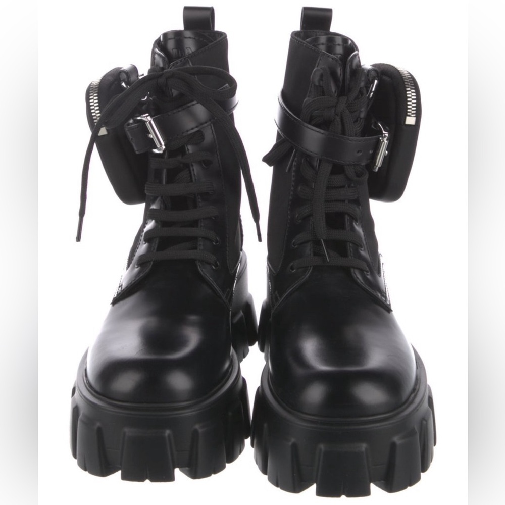 🇮🇹 PRADA Combat Military Boots *Authentic